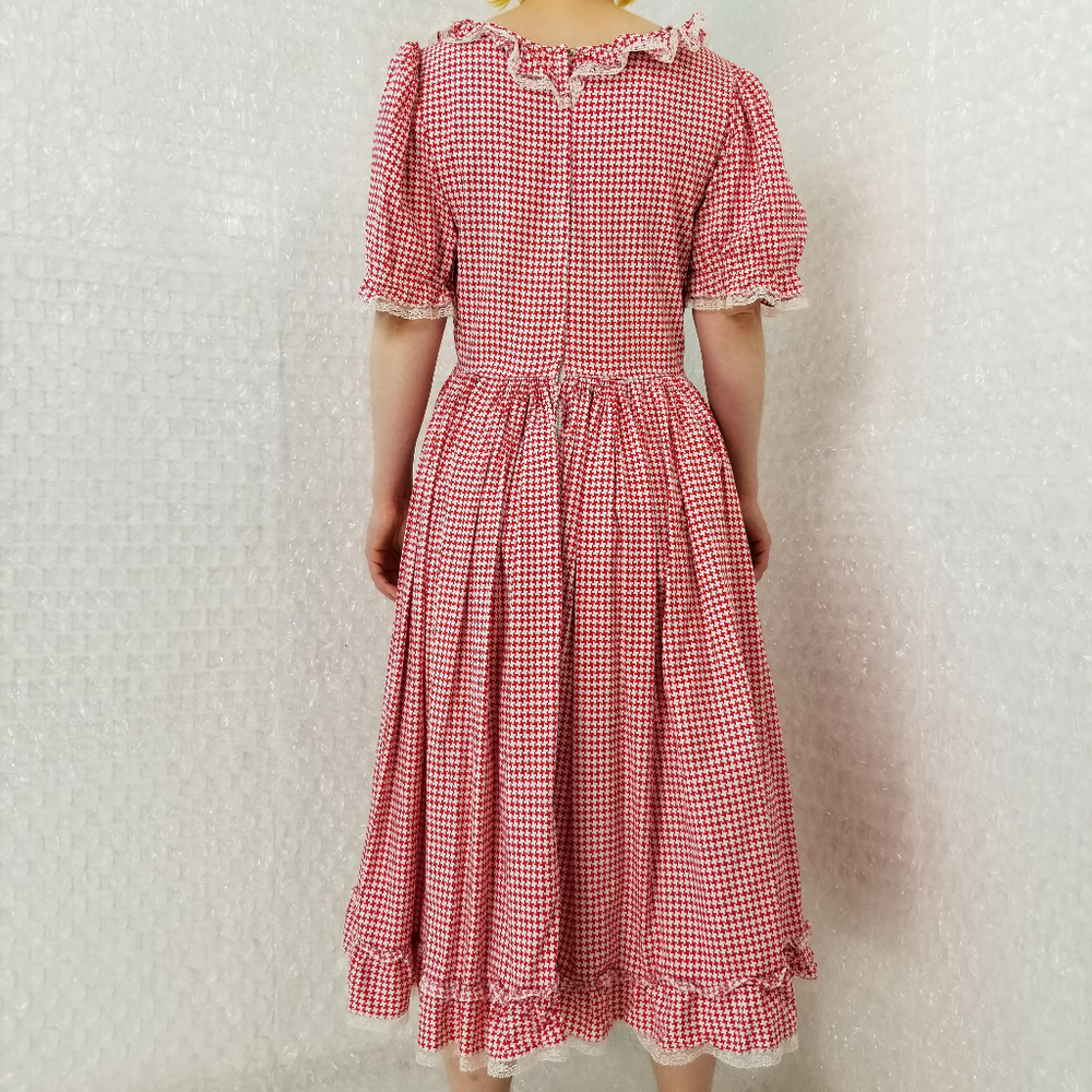 SOLD 🌈 1970s houndstooth square dance dress - Picture 3 of 8
